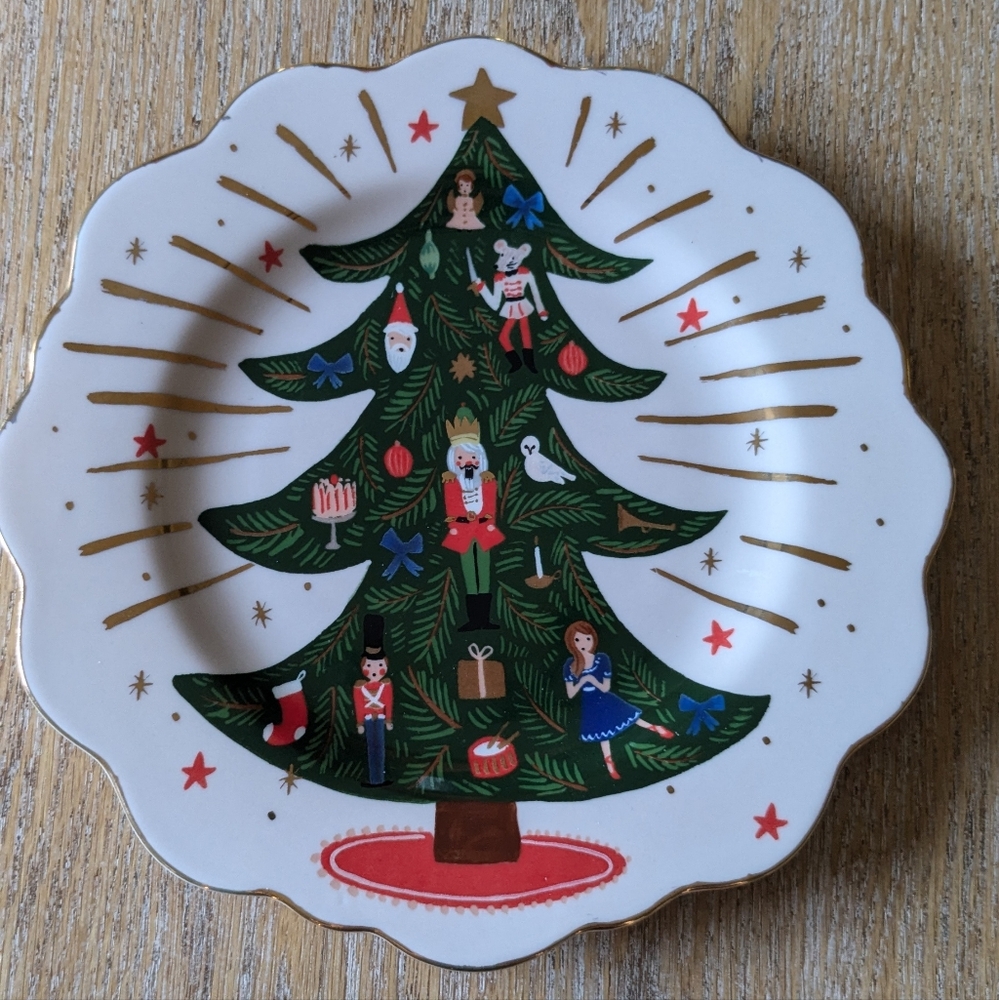 NWT Sold Out Rifle Paper x Anthropologie Porcelain Dessert Plate